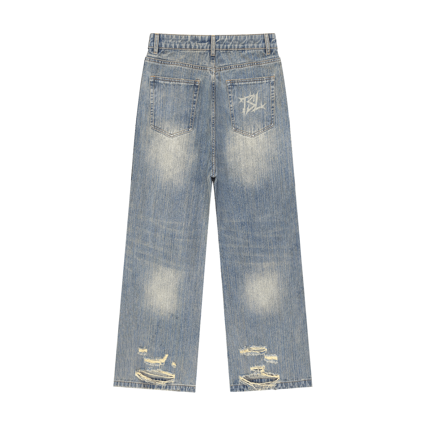 Light Blue Baggy Jeans - MXwraps