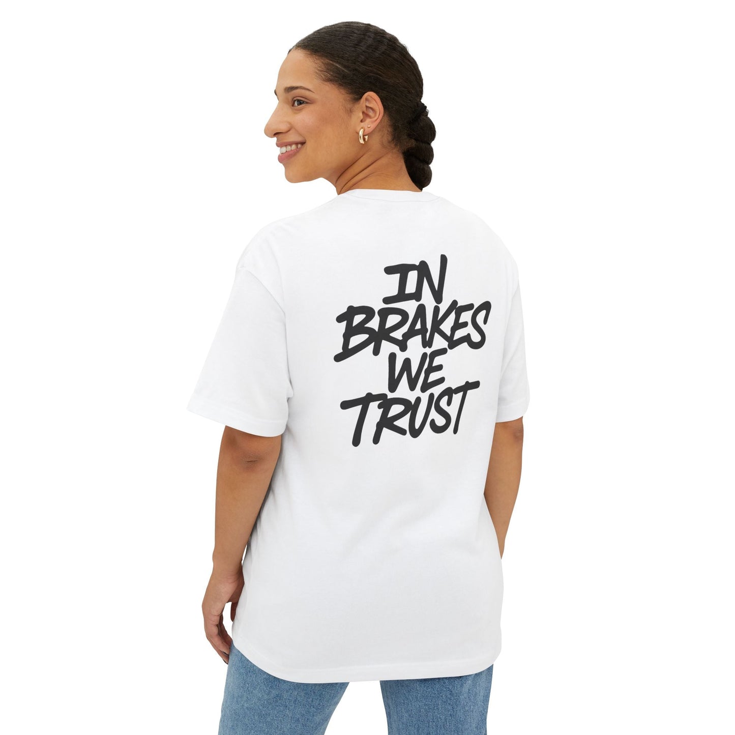 White In Brakes We Trust Tee