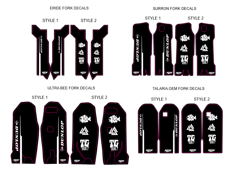 MXWraps Express Fork Decals