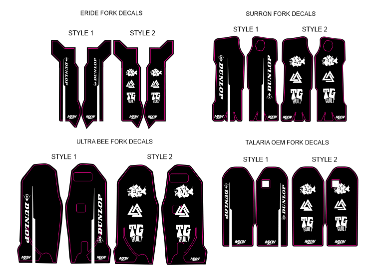 MXWraps Express Fork Decals - MXwraps
