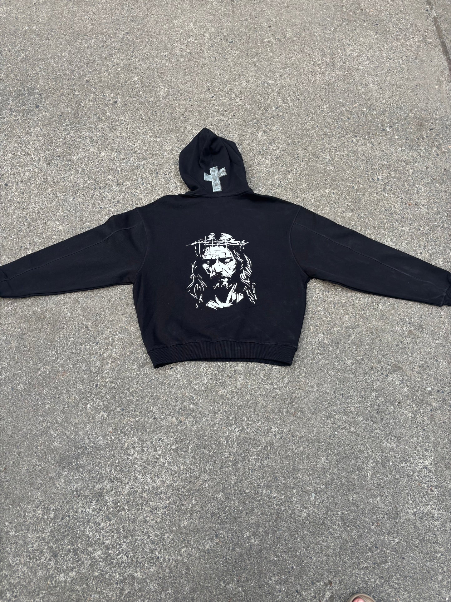 14 OZ black Urban hoodie