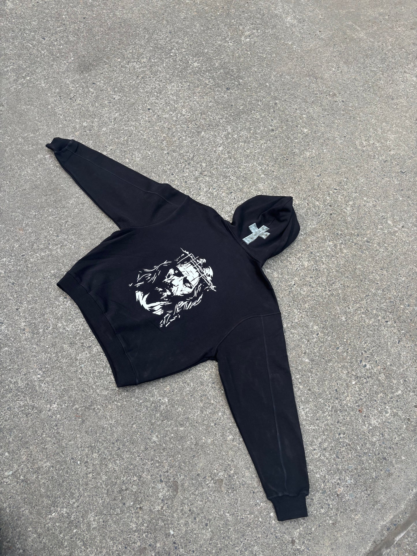 14 OZ black Urban hoodie