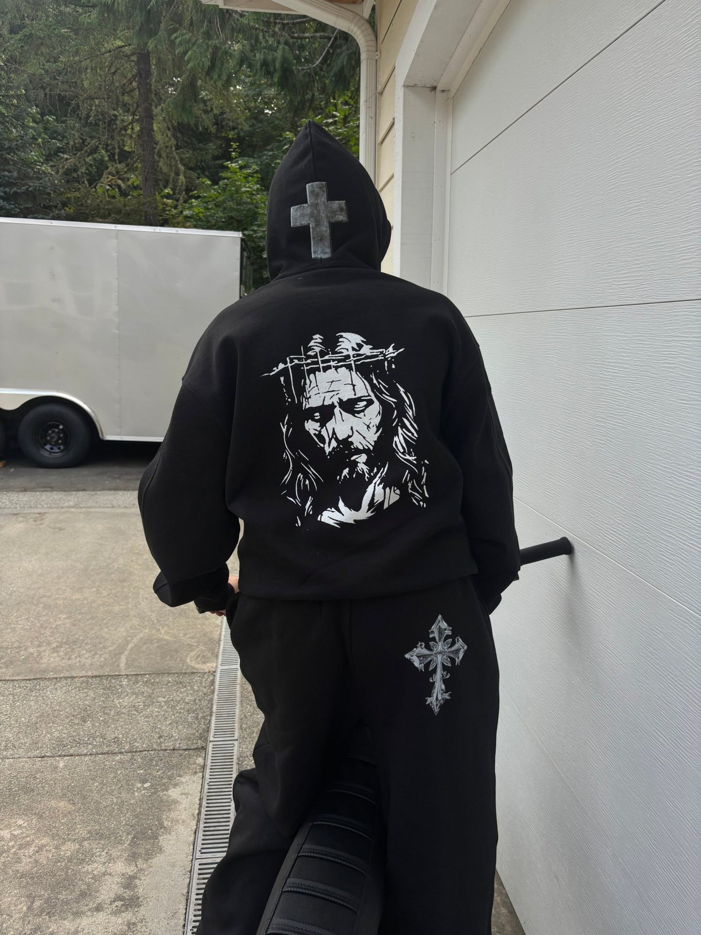 14 OZ black Urban hoodie - MXwraps