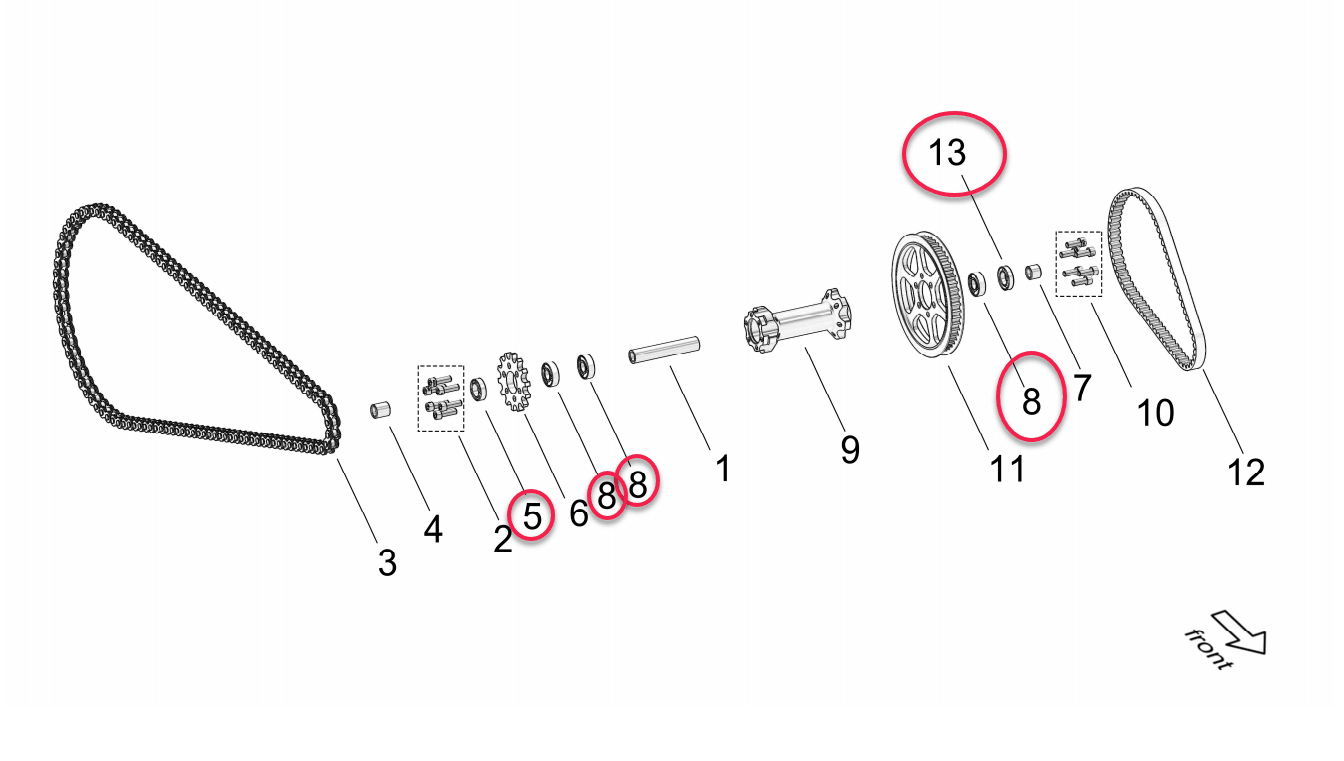 Bearing Kit | Intermediate Shaft | Surron LBX | E Ride Pro | Talaria X3 (XXX) - MXwraps