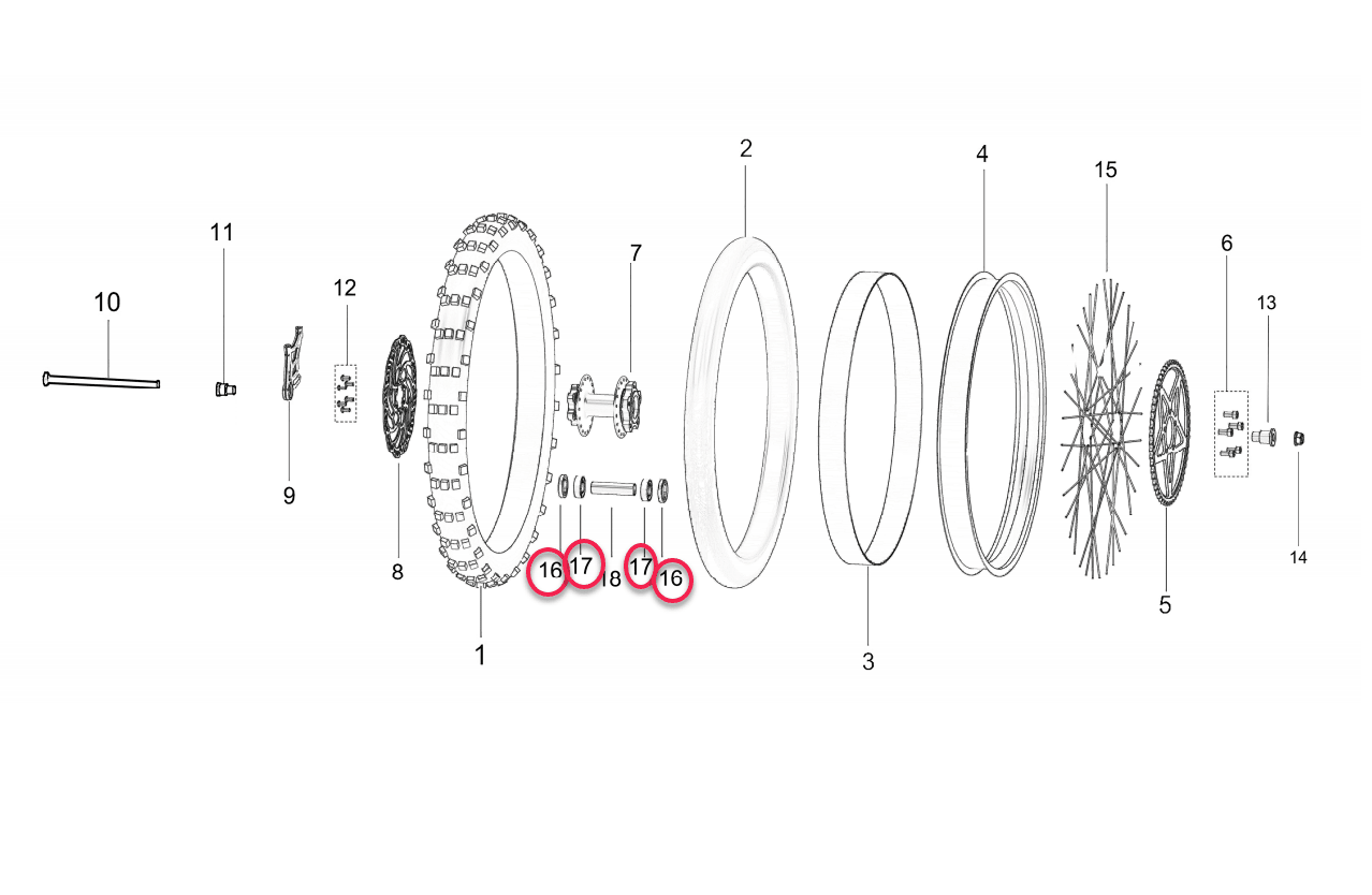 Bearing Kit | Rear Wheel | Talaria MX5 - MXwraps