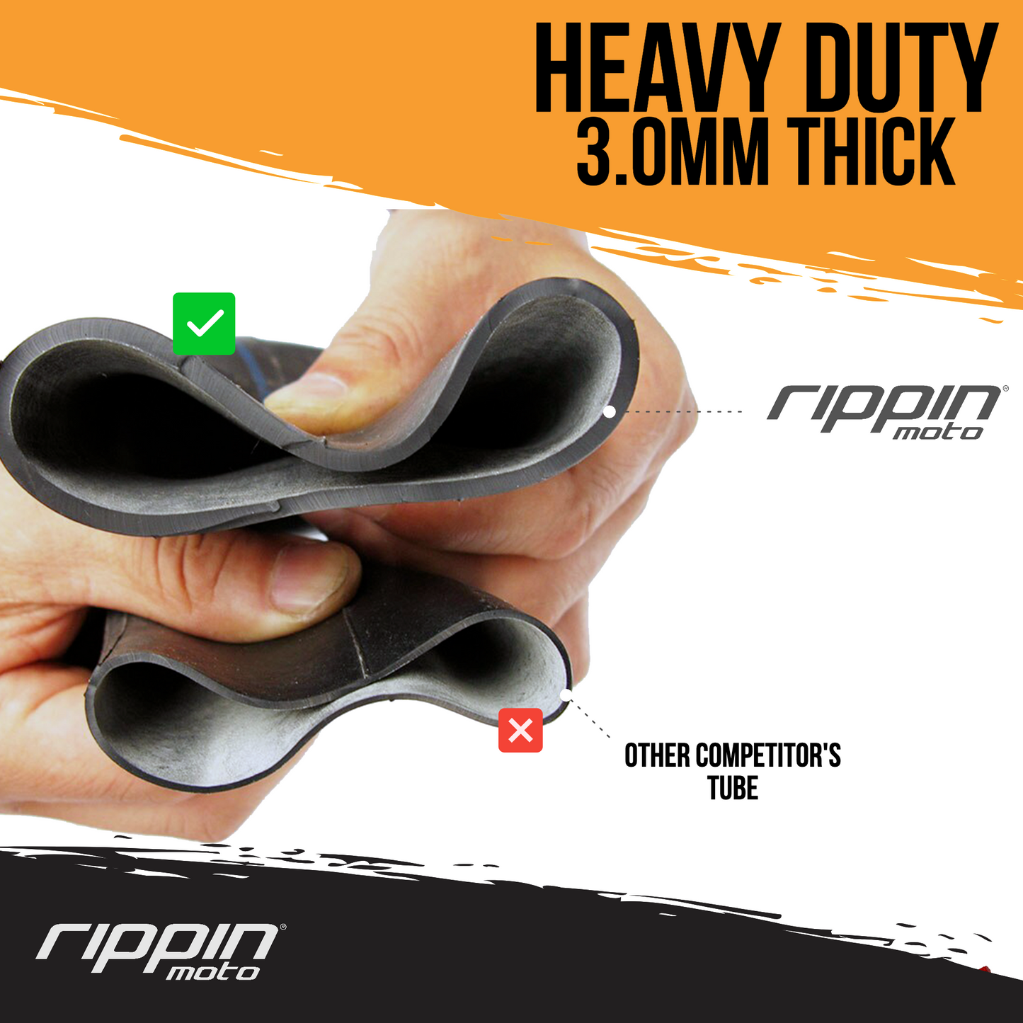 110/100-18 (4.5 x 18) Heavy Duty 18" Motorcycle Inner Tube - 3mm Thick