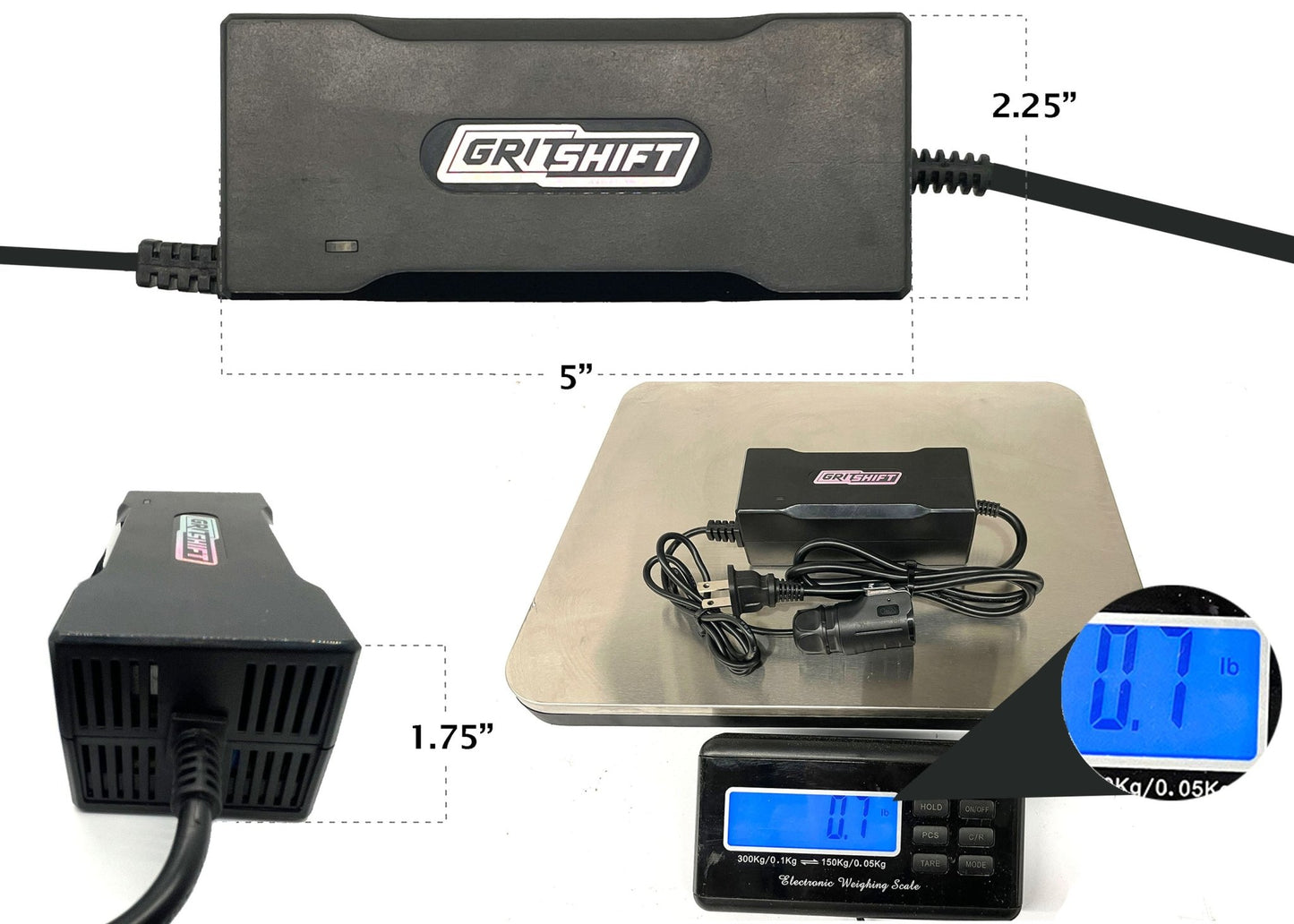 GritShift 60V 2 Amp Portable Charger - MXwraps