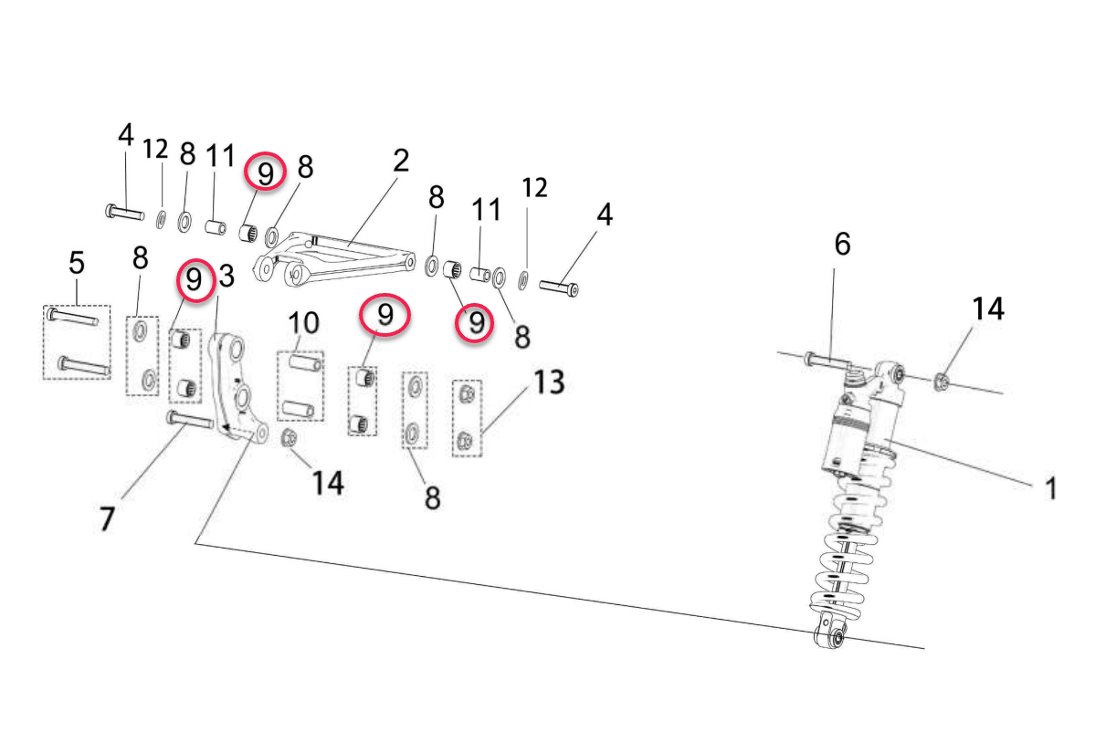 Bearing Kit | Suspension Linkage | Surron LBX - MXwraps