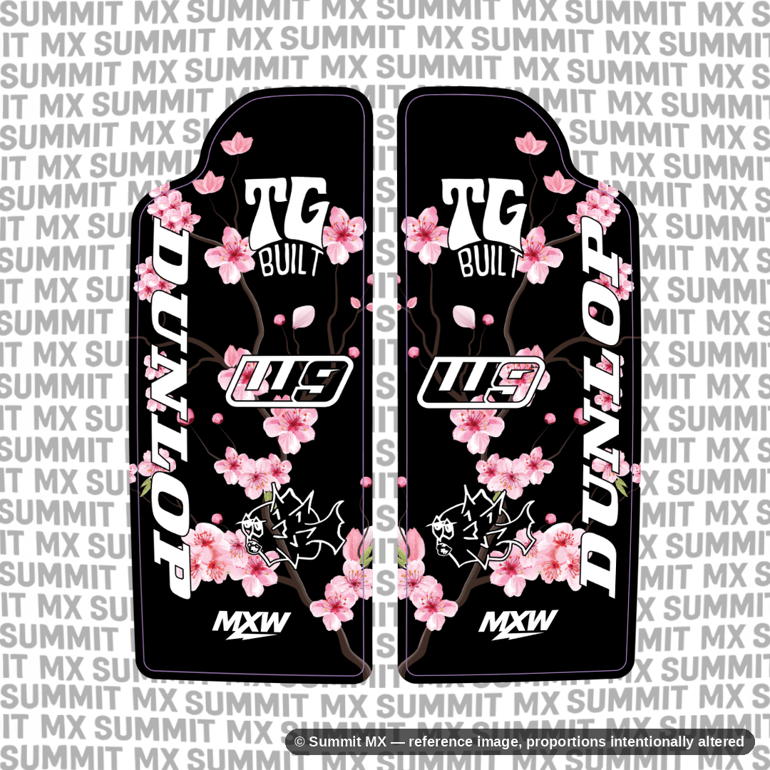 Cherry Blossom Fork Guard Decals - MXwraps