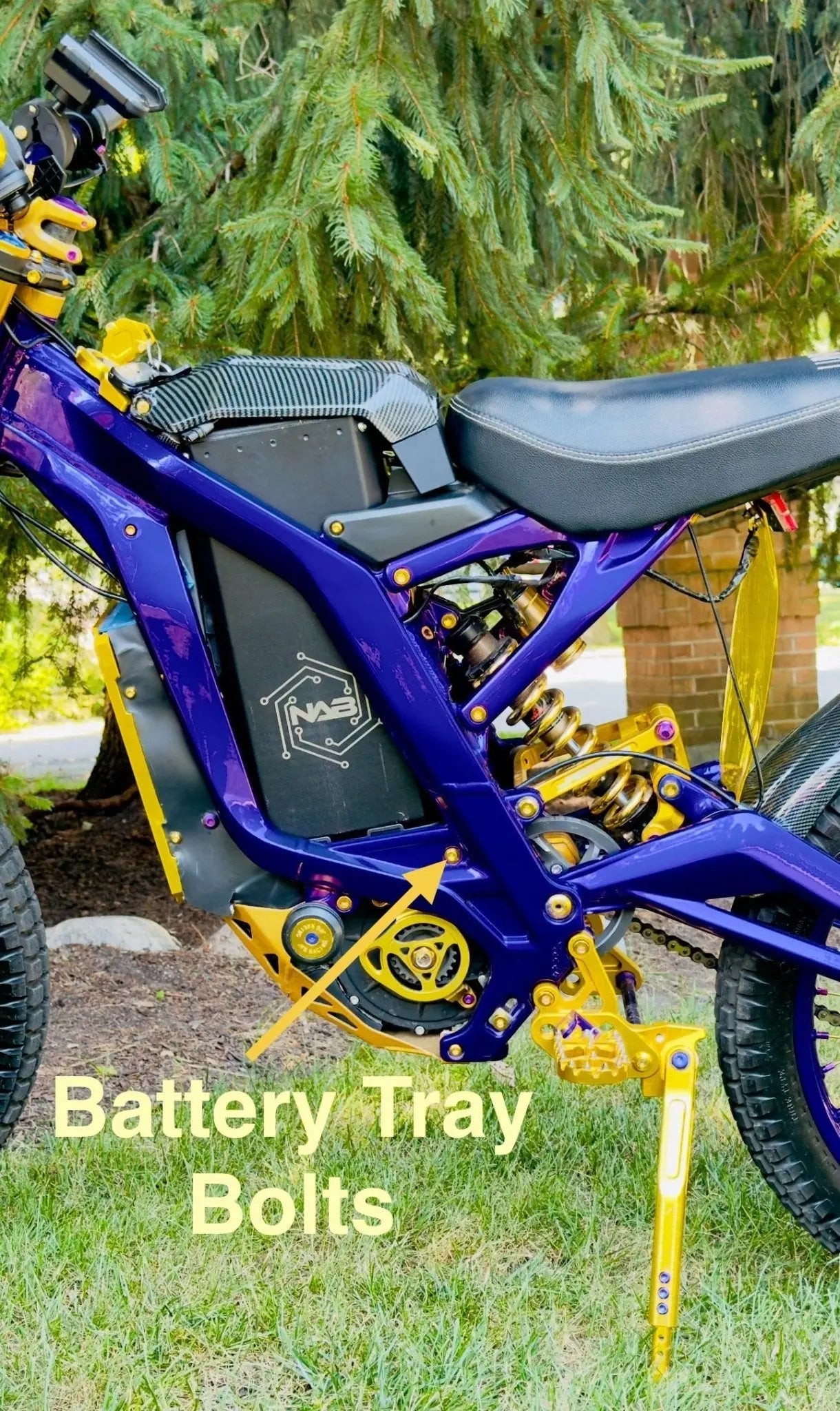 Titanium Battery Tray Bolts (Set of Two) Surron, Segway, E - Ride Pro - MXwraps