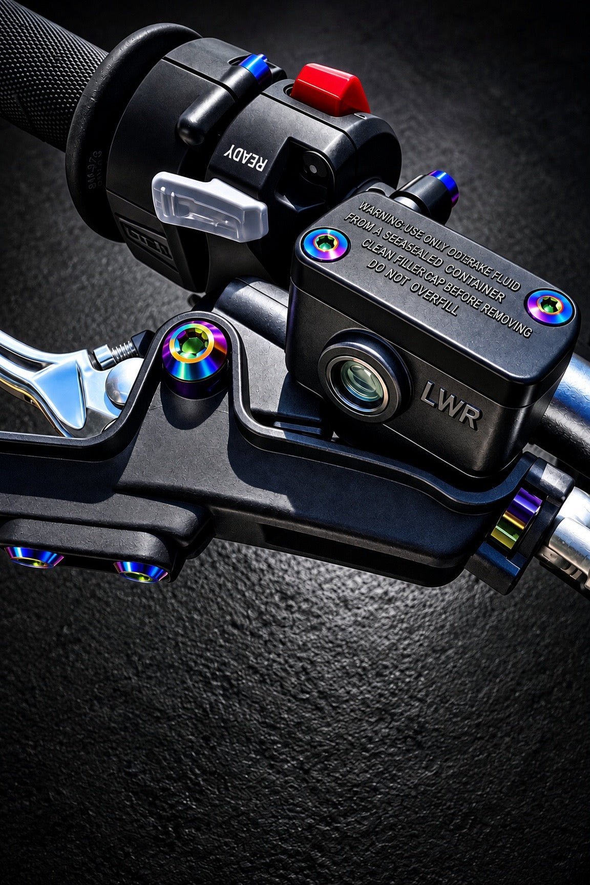 Titanium Surron Ultra Bee Brake Reservoir Cap Bolts - MXwraps