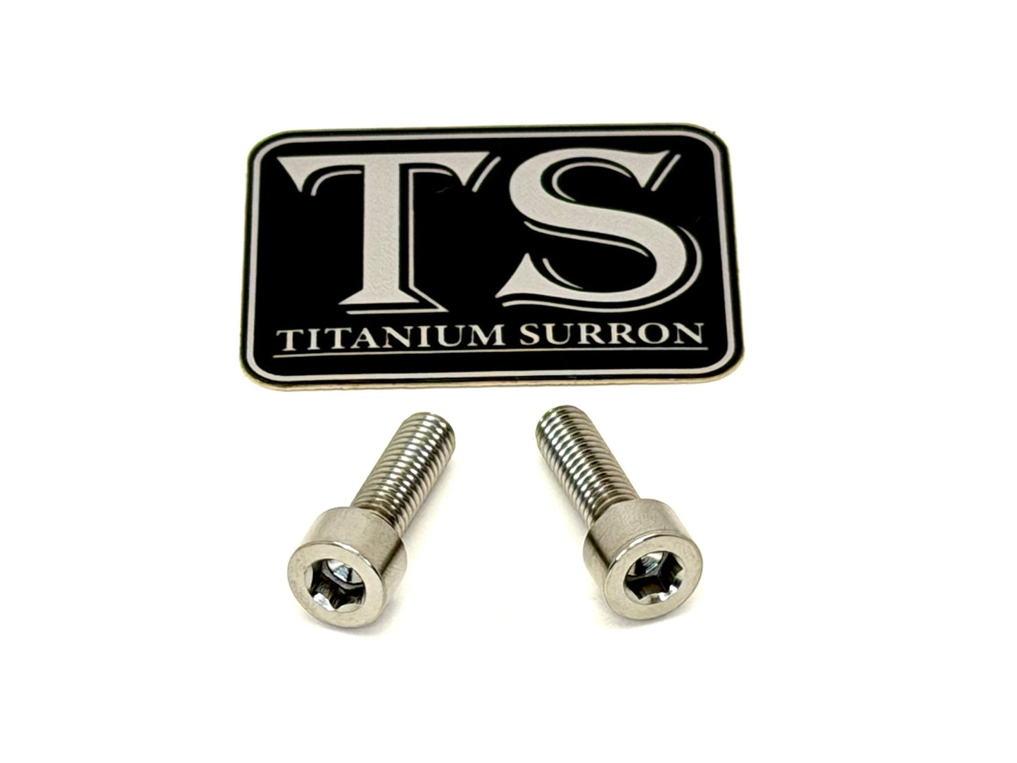 Titanium Surron Ultra Bee Headlight Bracket bolts by Prickly for Baja Squadron - MXwraps