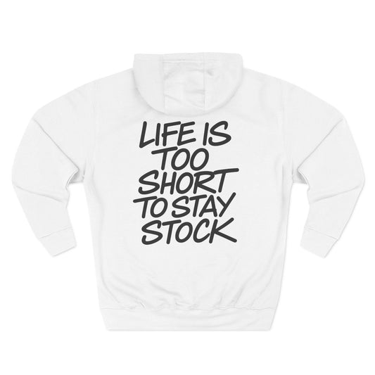 White Stay Stock Hoodie