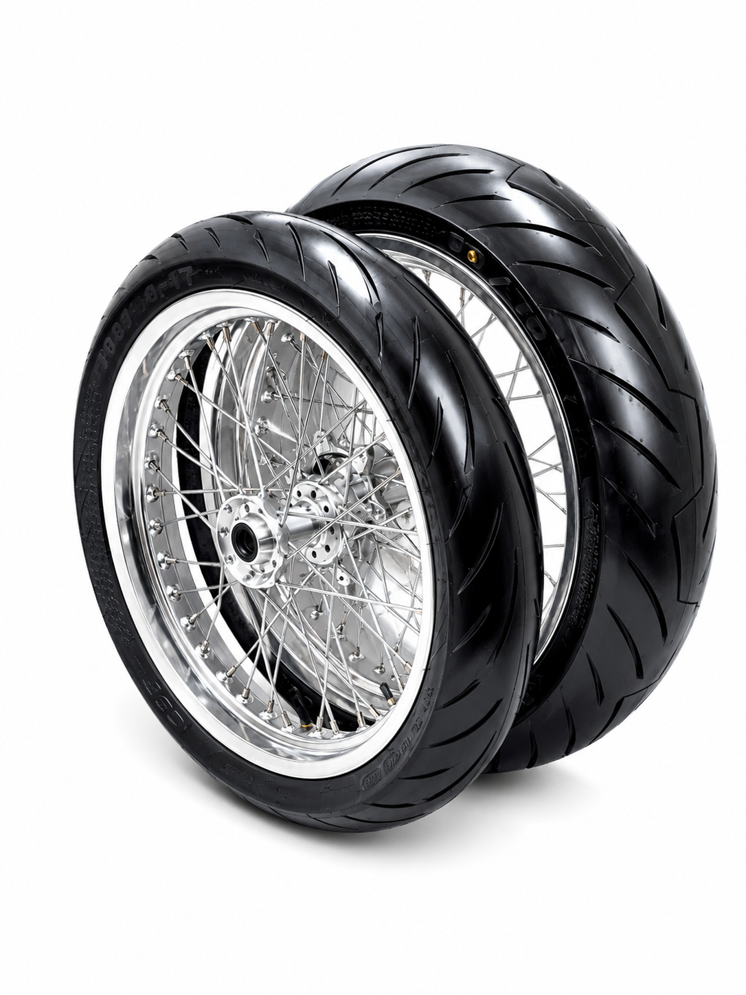 Chrome ultra Bee Supermoto Wheel Set