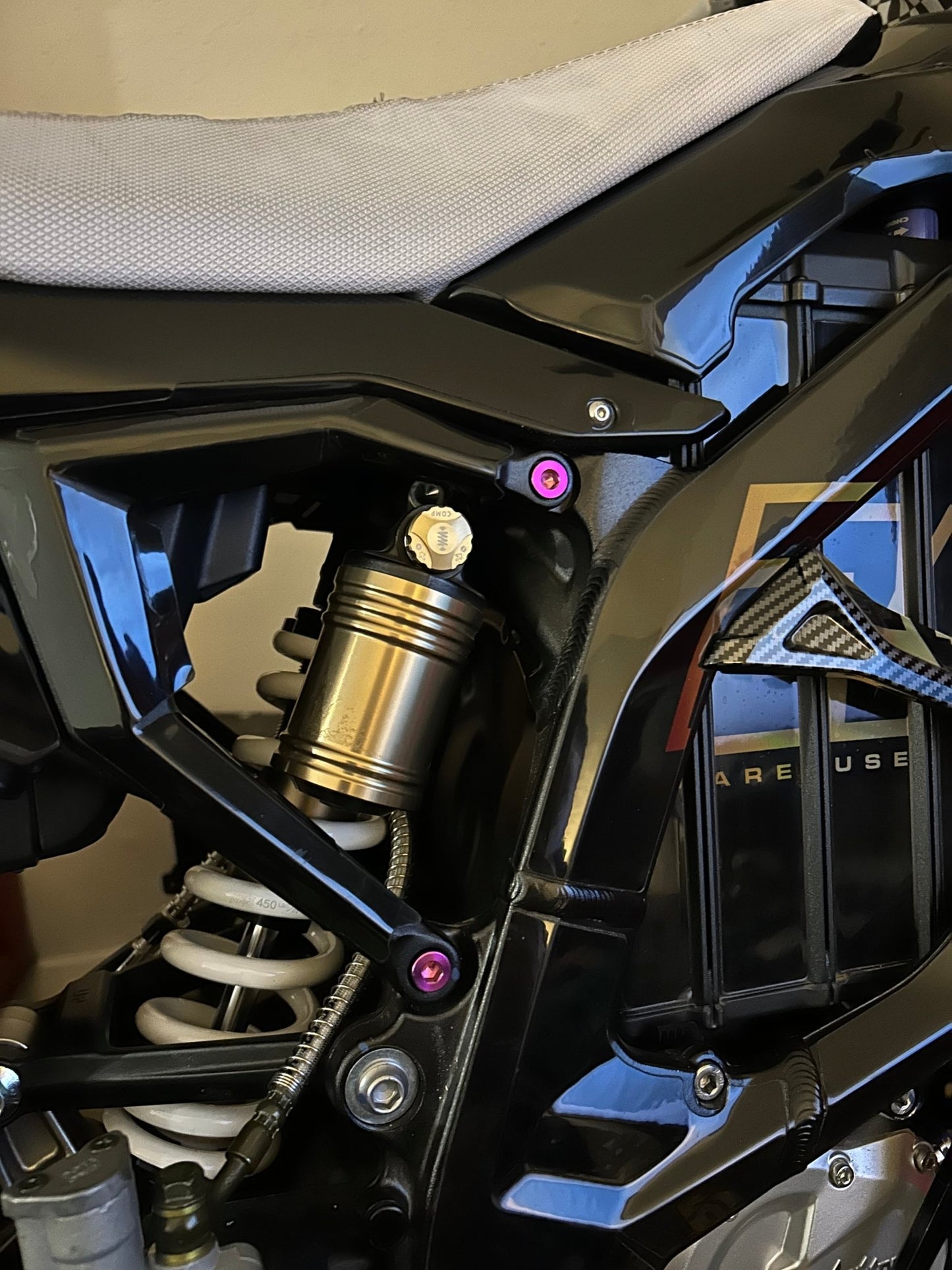 Titanium Subframe Bolts Purple - Surron Ultra Bee - MXwraps