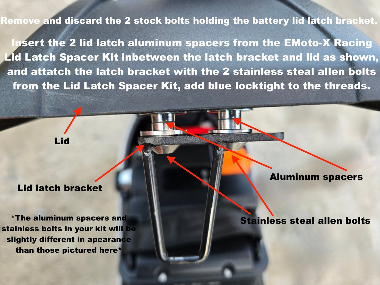Emoto - X Rerode R1 Battery Lid Latch Kit - MXwraps