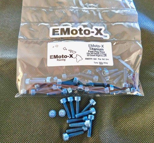 EMoto - X Titanium Replacement Peg pins - MXwraps