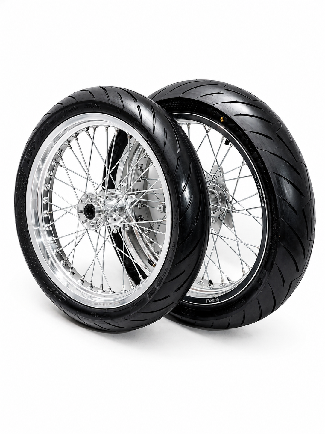 Chrome ultra Bee Supermoto Wheel Set