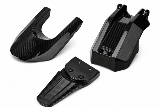 E Ride Pro Carbon Essentials Kit — Battery Cover + Rear Fender + Mud Guard - MXwraps