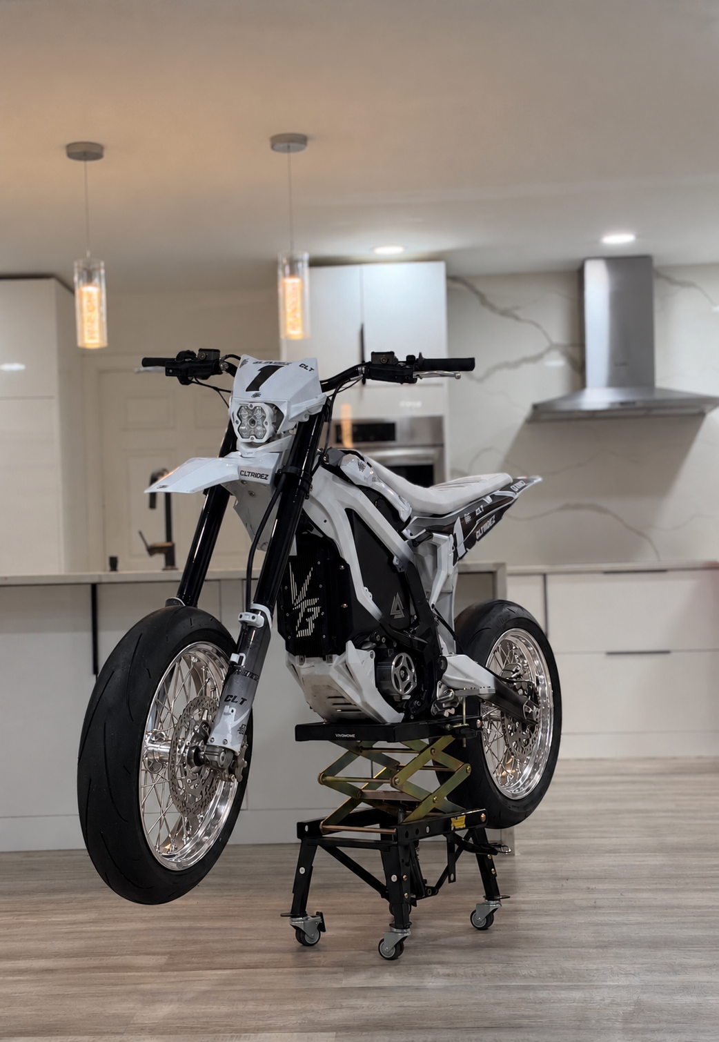 Chrome ultra Bee Supermoto Wheel Set