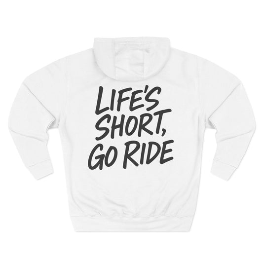 White Go Ride Hoodie