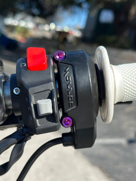 Titanium Throttle Bolts Purple - Surron Light Bee / Ultra Bee - MXwraps