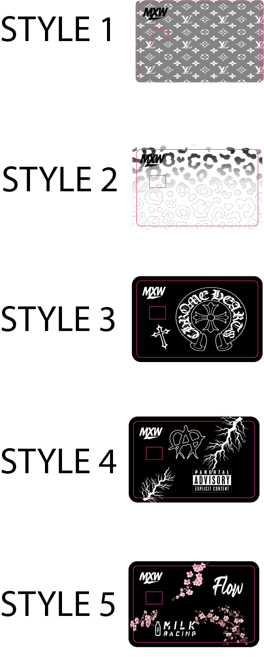 Credit/Debit Card Decals - MXwraps