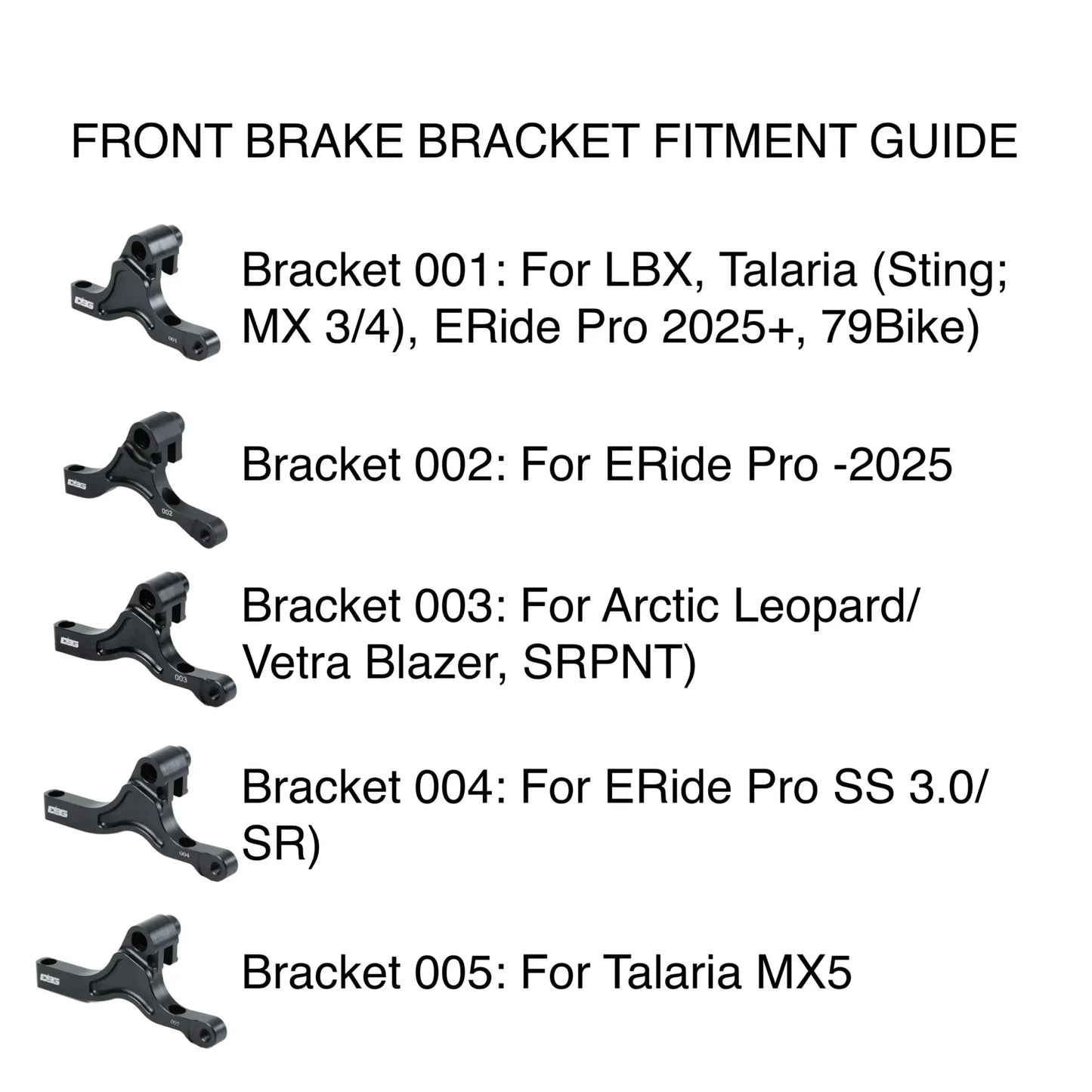 EBIKE Garage 240mm Front Brake Caliper Brackets