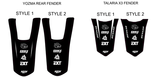 MXWraps Express Pre-Designed Rear Fender Decals - MXwraps