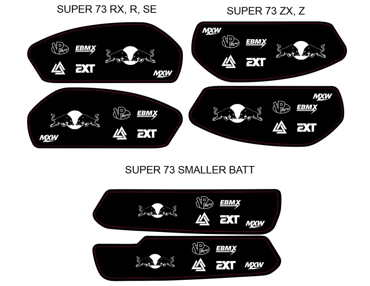MXwraps Express Pre-Designed Super 73 Battery Decal - MXwraps