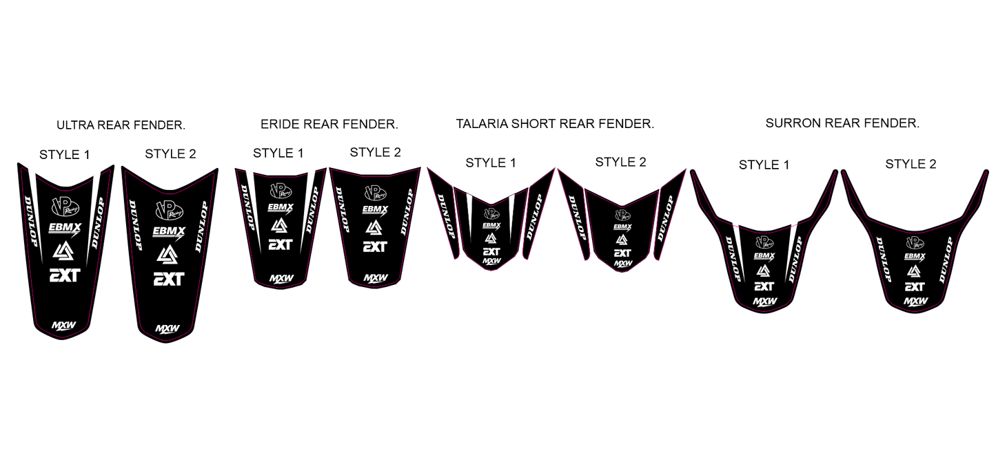 MXwraps Express Rear Fender Decals - MXwraps