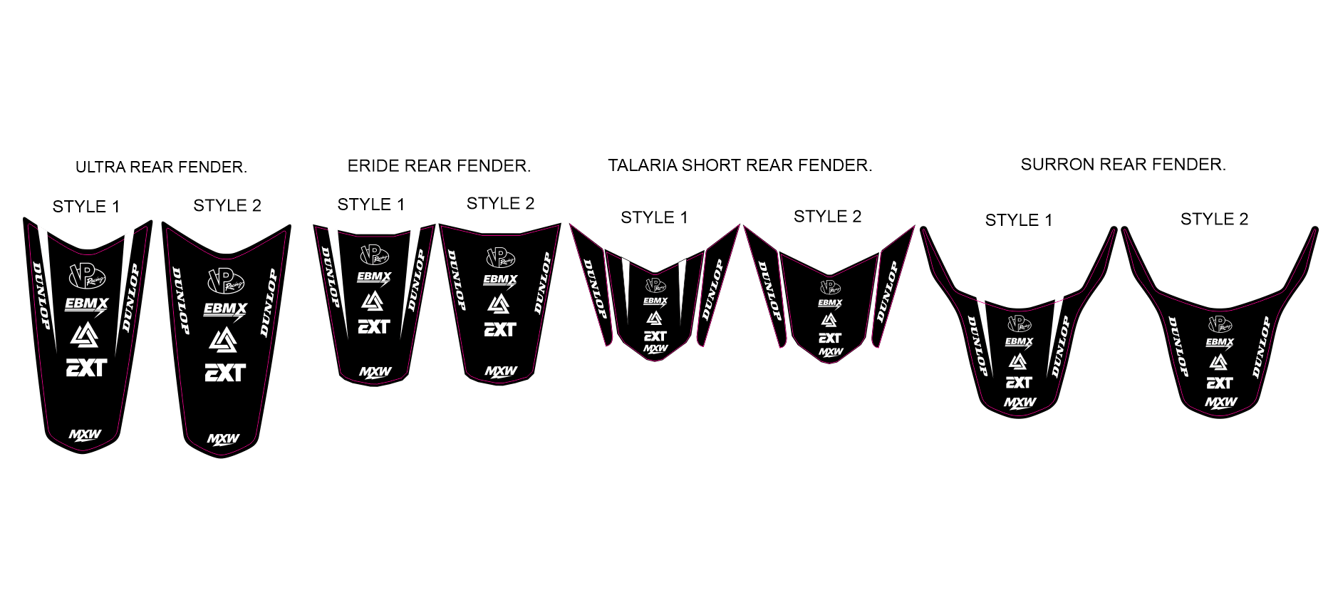 MXwraps Express Rear Fender Decals - MXwraps