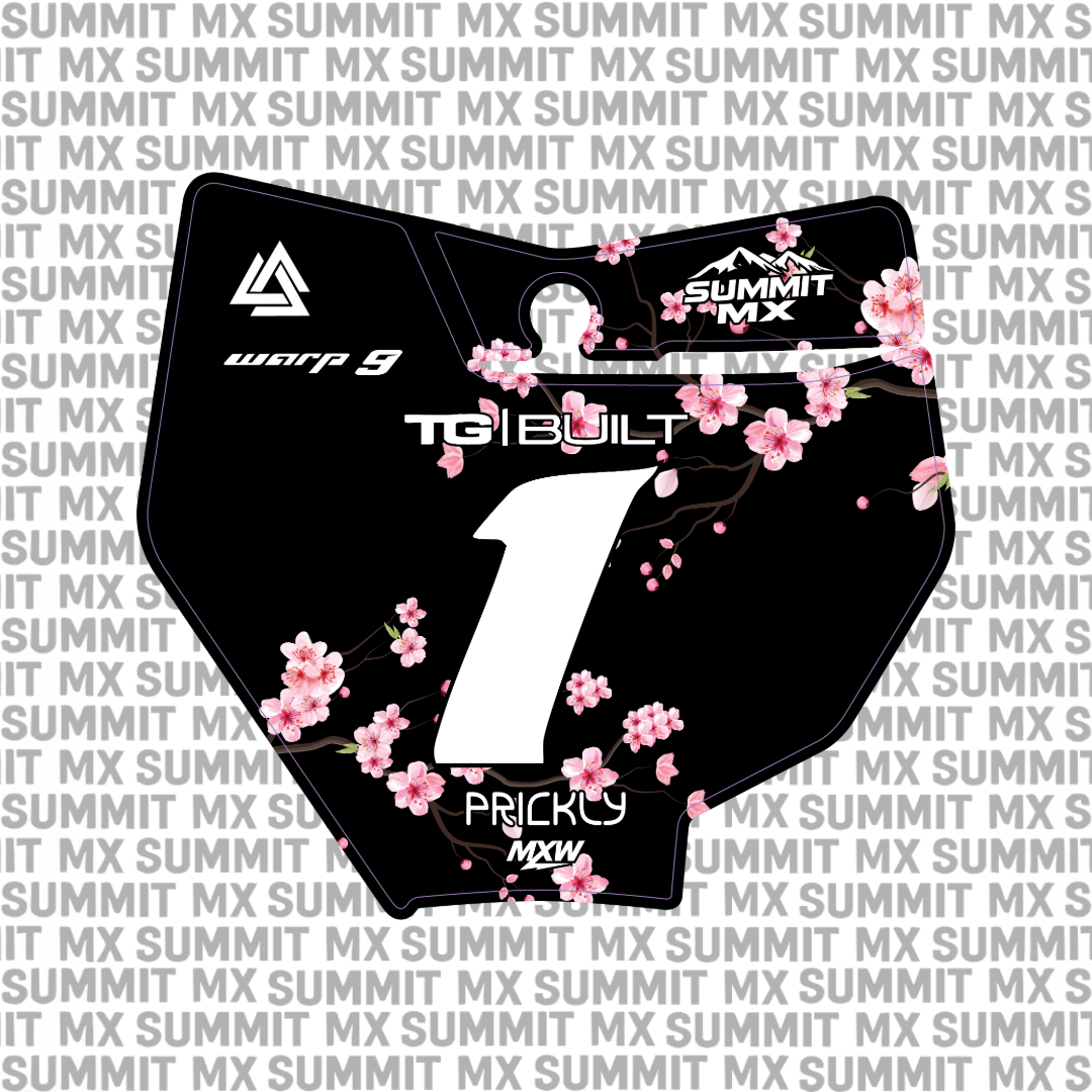 Cherry Blossom Number Plate Decal