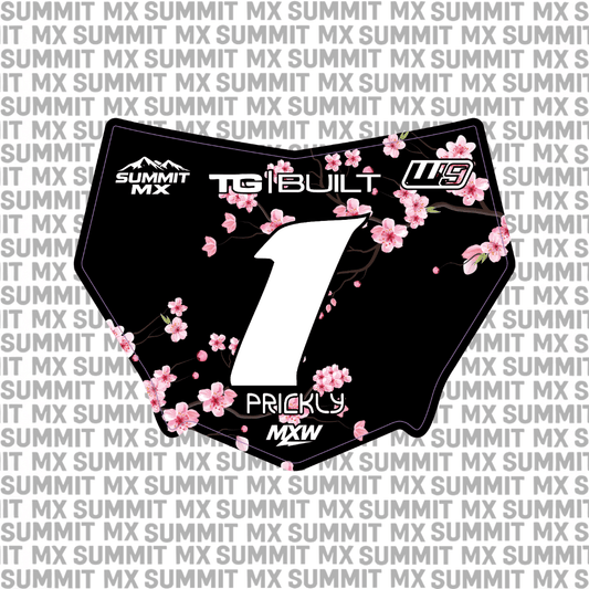 Cherry Blossom Number Plate Decal - MXwraps