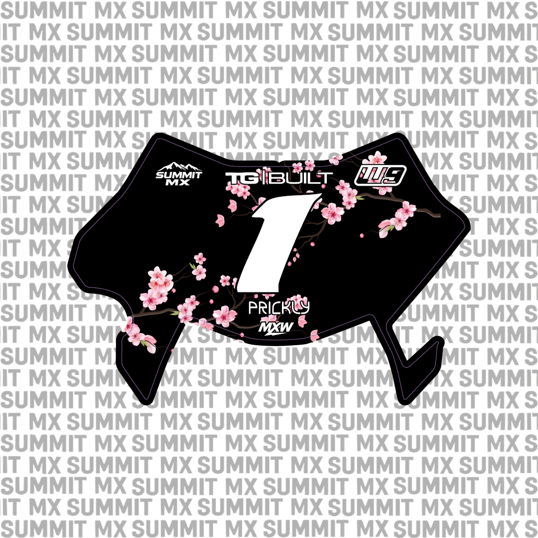 Cherry Blossom Number Plate Decal
