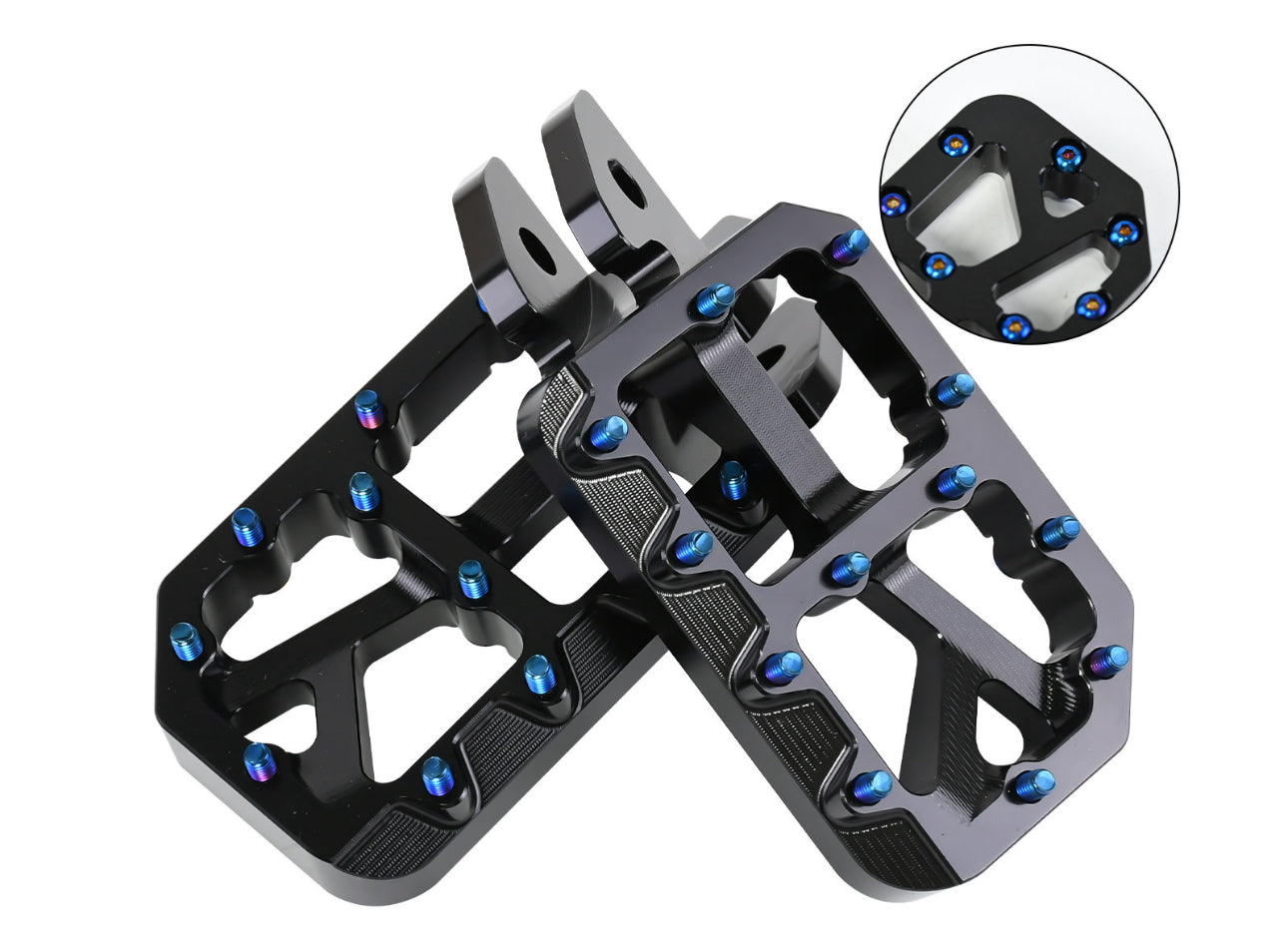 Black foot pegs