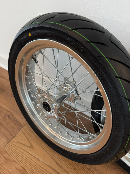 Chrome Ultra Bee Super Moto Wheel Set - MXwraps