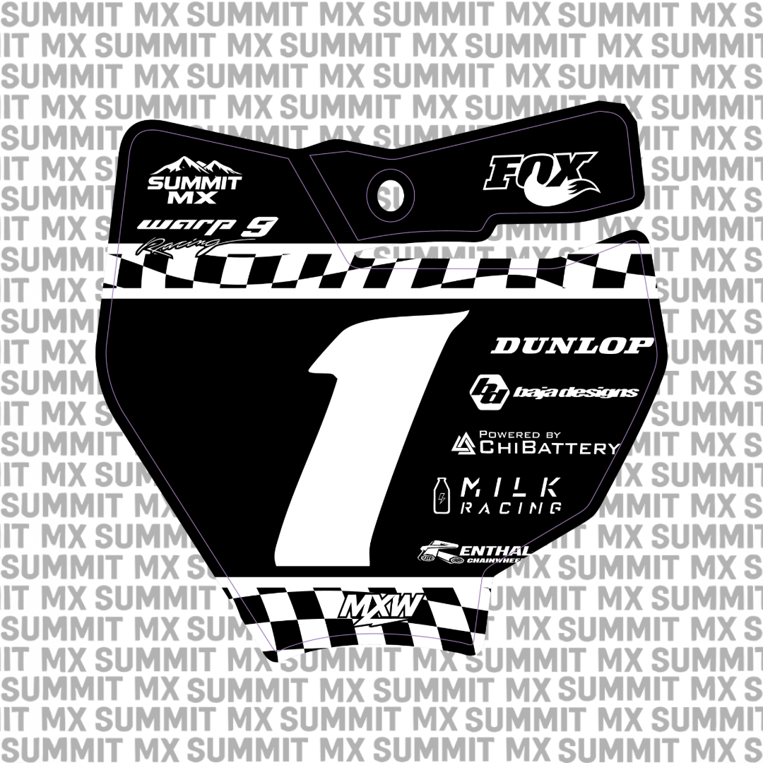 Finish Line Number Plate Decal