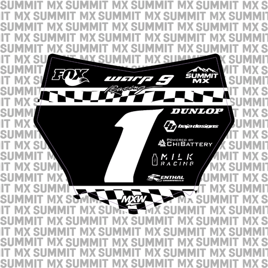 Finish Line Number Plate Decal - MXwraps