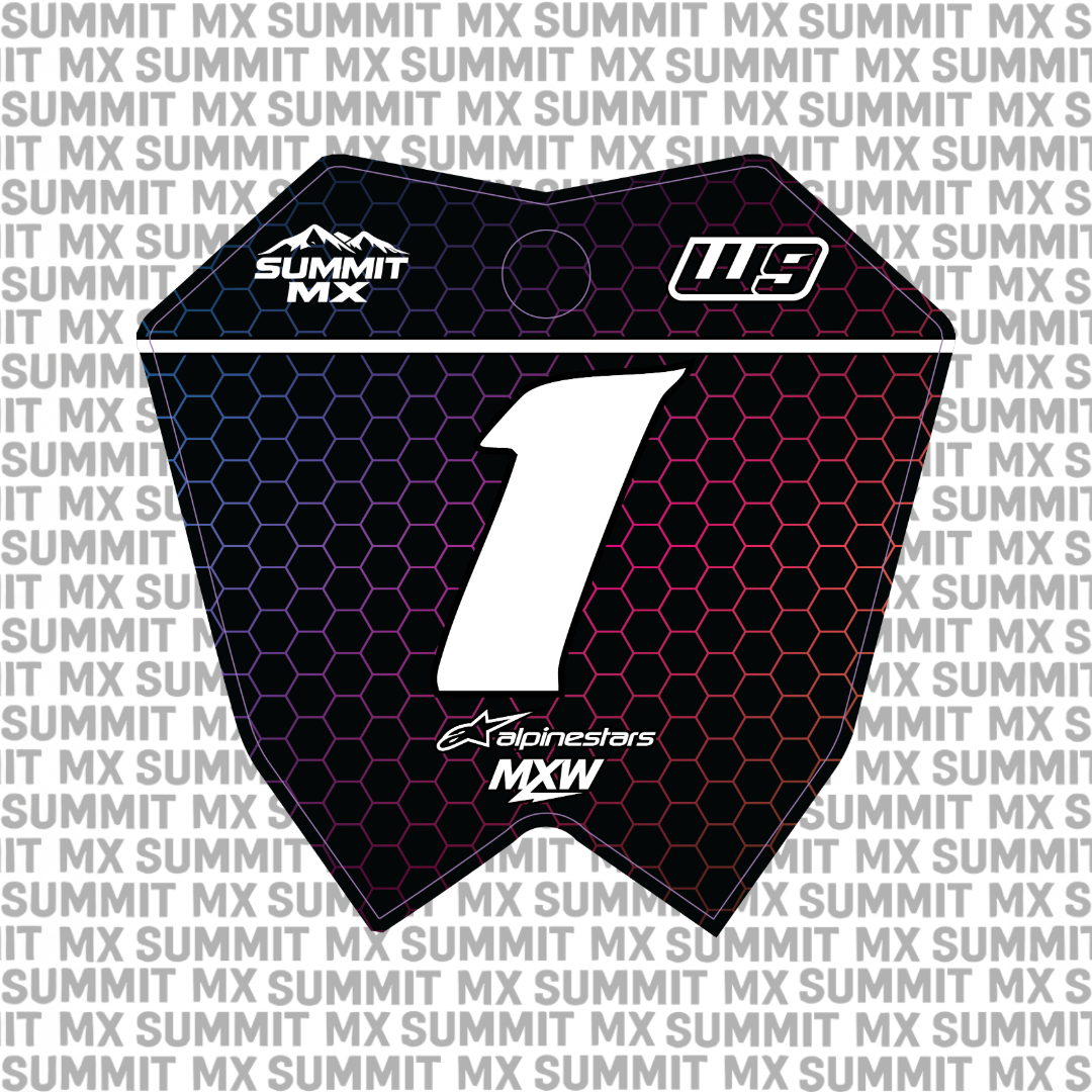 Hex Number Plate Decal
