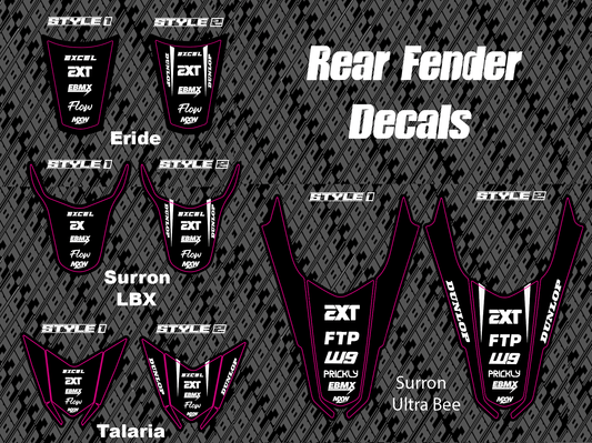 Predesigned E - Bike Rear Fender Decal - MXwraps
