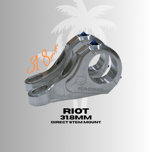 Riot Direct Stem 31.8mm V2 (FREE TITANIUM STYLE BOLTS) - MXwraps