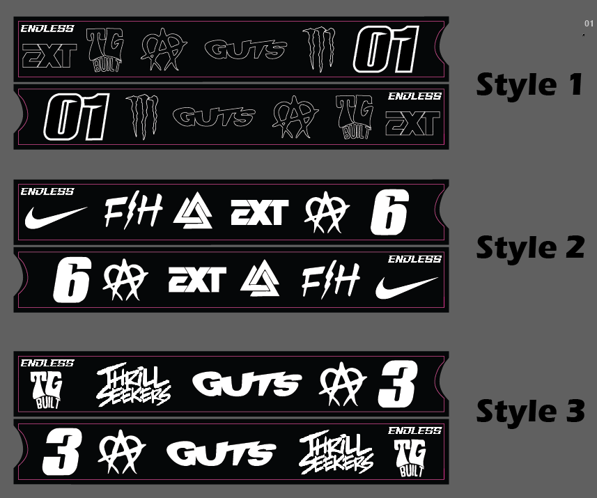 Predesigned Tuttio Swing arm Decal (2 pack)