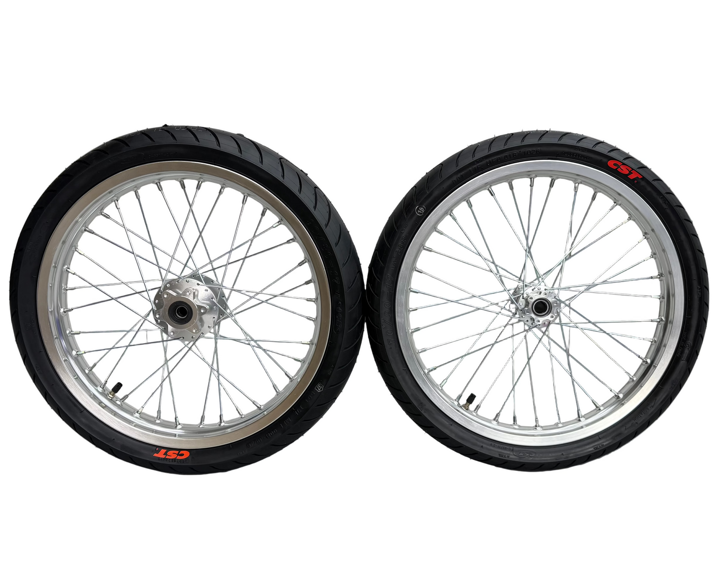 17in Chrome Super Moto Wheel Set for Surron/ E-Ride Pro / 79Bike, Ventus