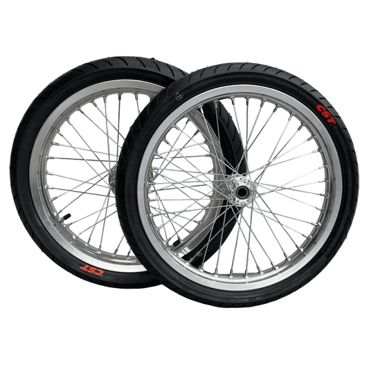 17in Chrome Super Moto Wheel Set for Surron/ E - Ride Pro / 79Bike, Ventus - MXwraps