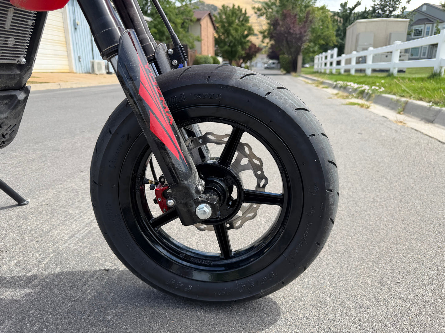 12in Mag Supermoto Wheel Set for Pit Bikes Yozma, Strike Shadow