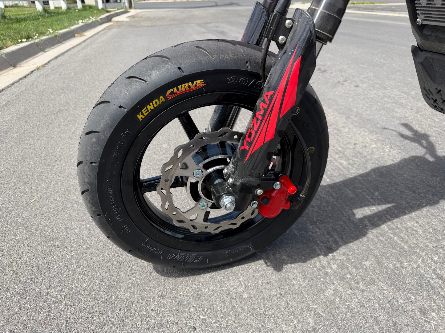 12in Mag Supermoto Wheel Set for Pit Bikes Yozma, Strike Shadow