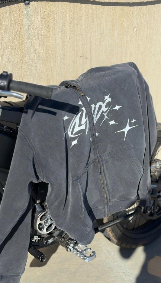 LUX-Sunfade Two-way Zipper Hoodie