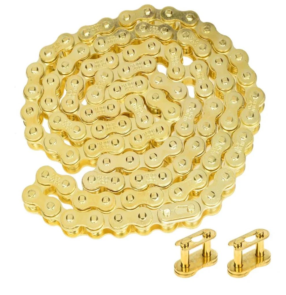 Tuttio Soleil 01 & Yozma Gold Chain Upgrade – Heavy Duty 420 E - Bike Chain (116 Links) - MXwraps