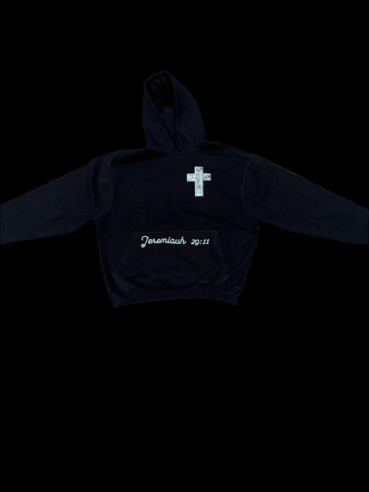 14 OZ black Urban hoodie